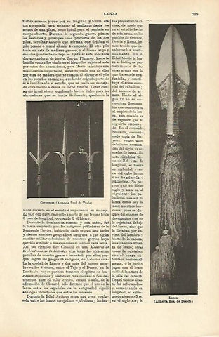 LAMINA ESPASA 26398: Lanza de la Real Armeria de Dresde