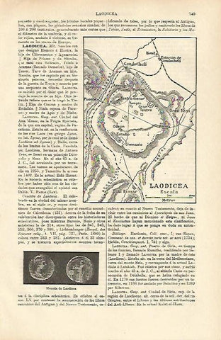 LAMINA ESPASA 26405: Mapa de Laodicea Grecia