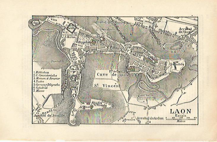 LAMINA ESPASA 26406: Plano de Laon Francia