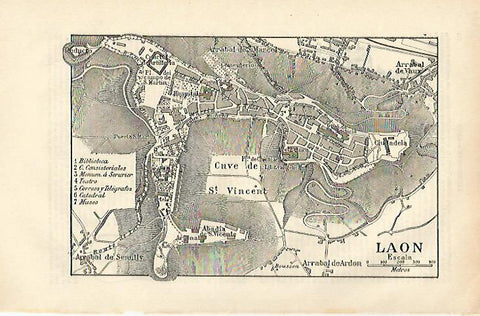 LAMINA ESPASA 26406: Plano de Laon Francia