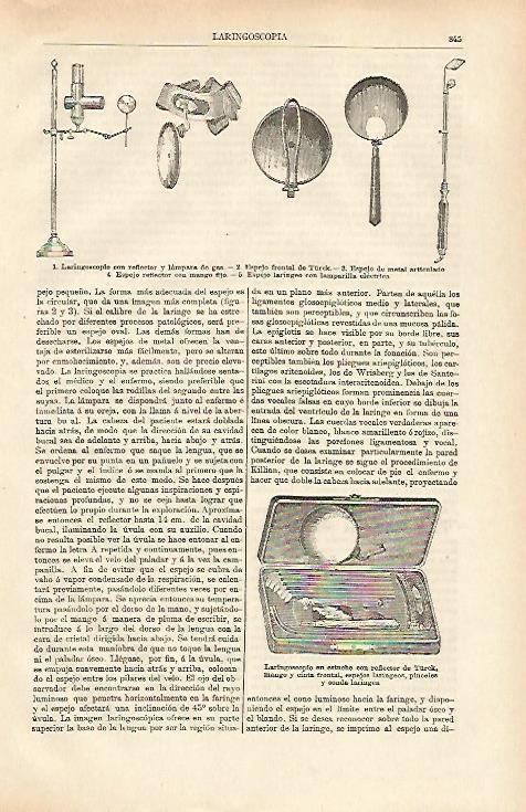 LAMINA ESPASA 26416: Instrumentos para laringoscopias