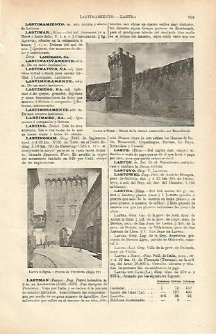 LAMINA ESPASA 26427: Muralla de Lastra Jaen