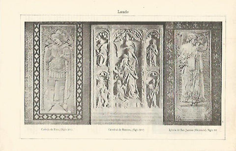 LAMINA ESPASA 26436: Laude de la Cartuja de Ema Catedral de Bremen e iglesia de San Jacobo de Florencia