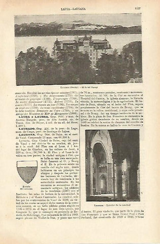 LAMINA ESPASA 26446: Hotel Savoy en Lausana