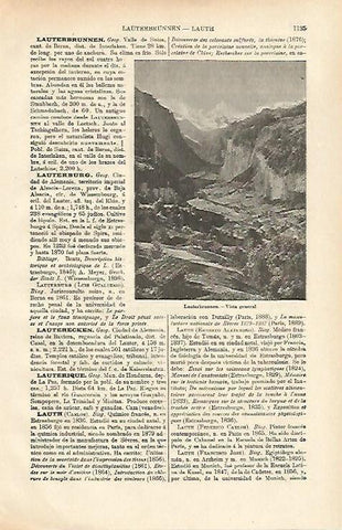 LAMINA ESPASA 26449: Vista de Lauterbrunnen Suiza