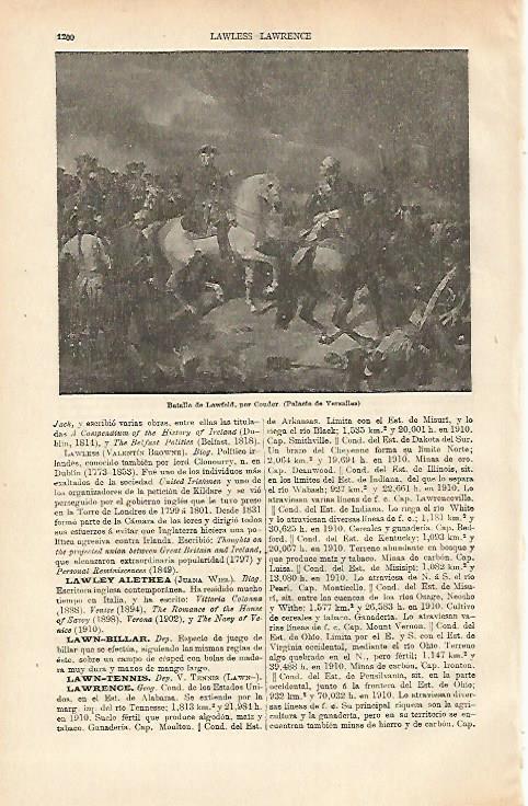 LAMINA ESPASA 26463: Batalla de Lawfeld por Couder
