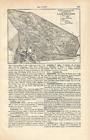 LAMINA ESPASA 26465: Plano del Parque de Luxemburgo Paris