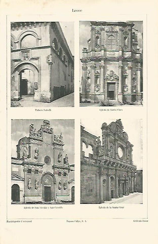 LAMINA ESPASA 26477: Vistas de Lecce