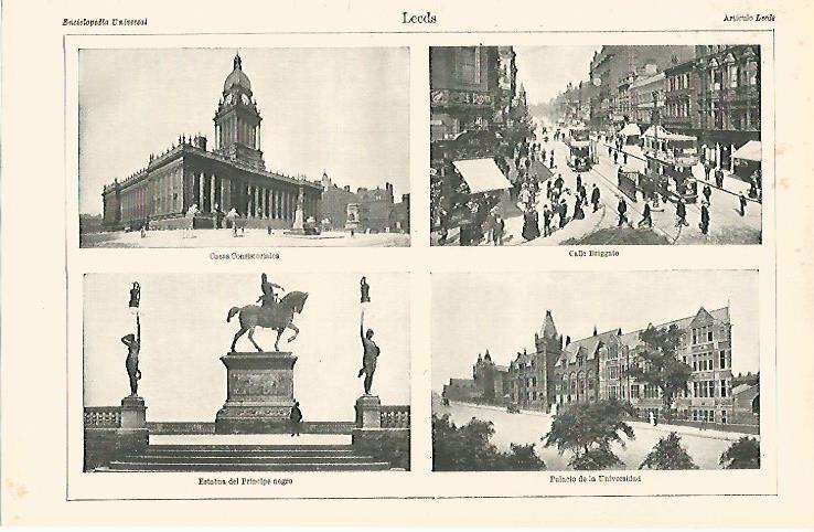 LAMINA ESPASA 26492: Vistas de Leeds Inglaterra