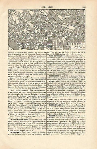 LAMINA ESPASA 26493: Plano de Leeds Inglaterra