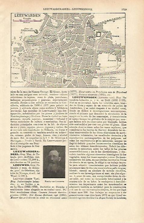 LAMINA ESPASA 26495: Plano de Leeuwarden Holanda