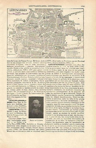 LAMINA ESPASA 26495: Plano de Leeuwarden Holanda