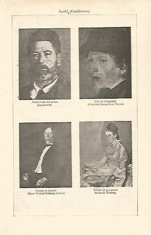 LAMINA ESPASA 26499: Retratos por G. Leibl