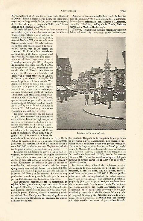 LAMINA ESPASA 26502: Torre del Reloj en Leicester