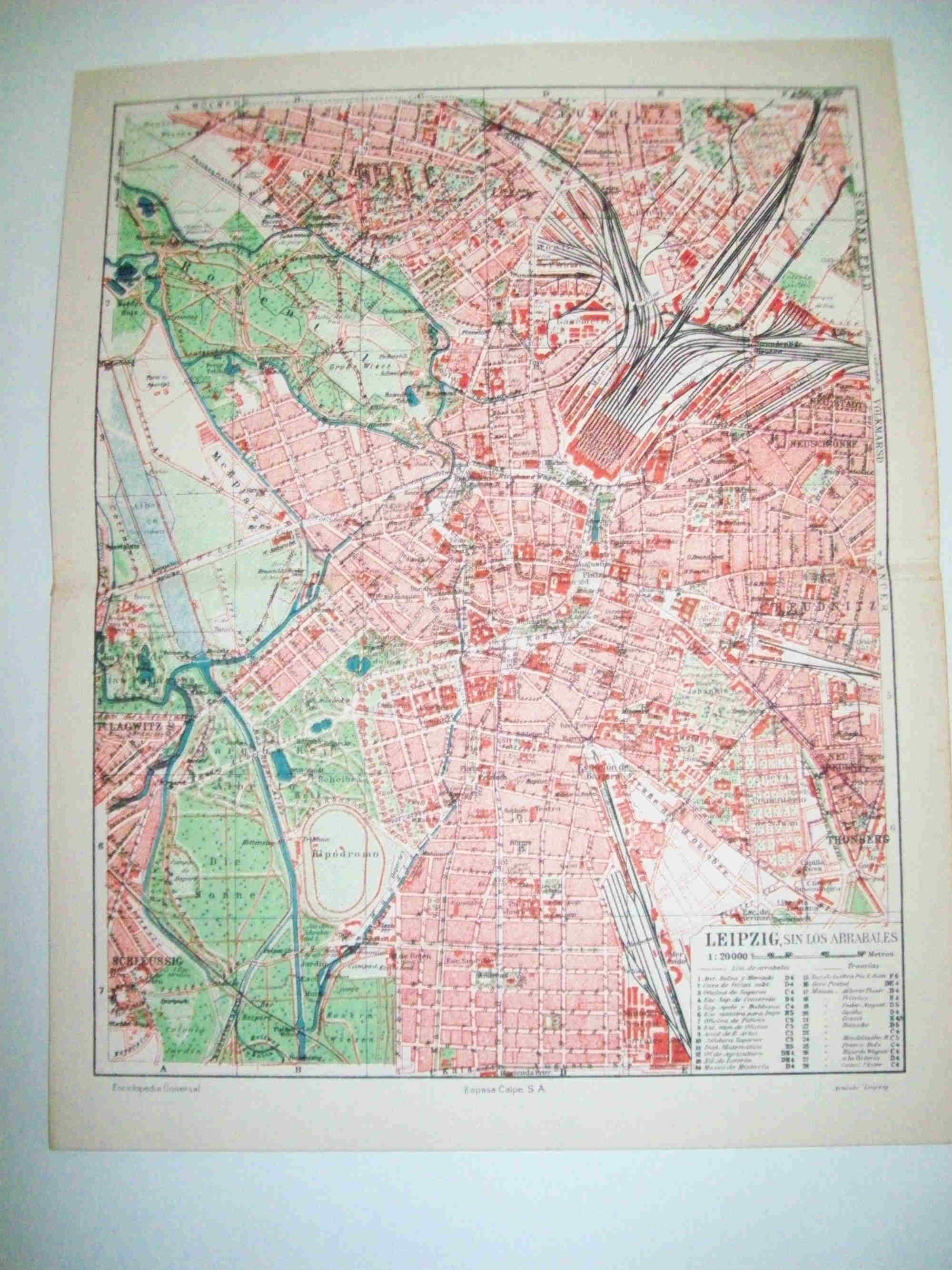 LAMINA ESPASA 26506: Plano de Leipzig
