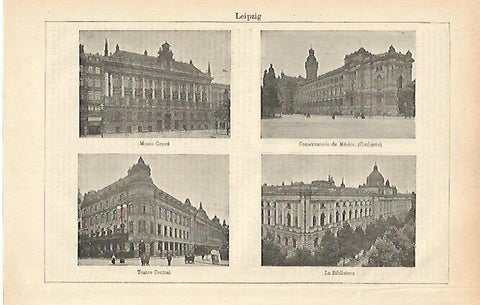 LAMINA ESPASA 26507: Vistas de Leipzig