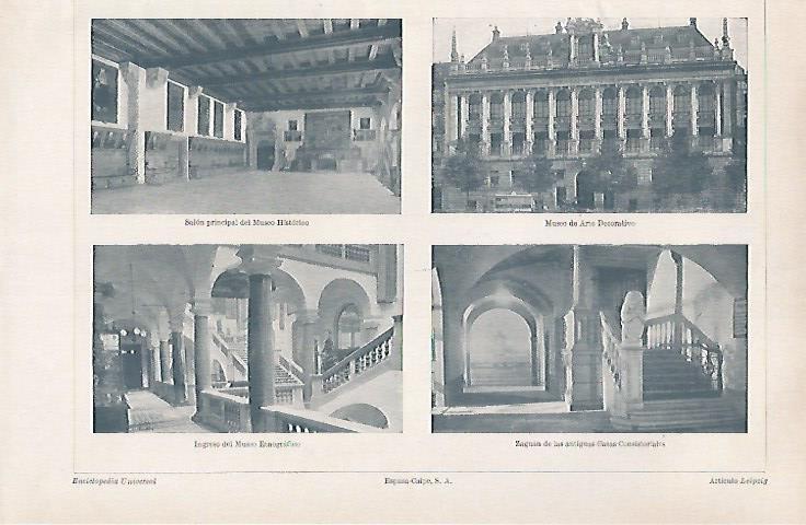 LAMINA ESPASA 26512: Museo Historico Museo de Arte y Museo Etnografico de Leipzig