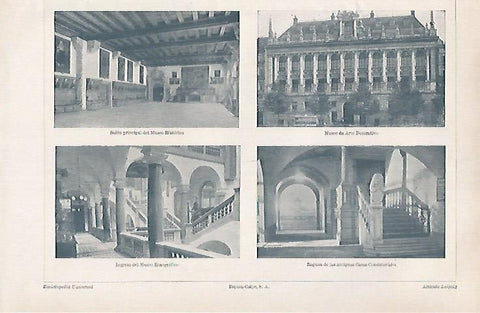 LAMINA ESPASA 26512: Museo Historico Museo de Arte y Museo Etnografico de Leipzig