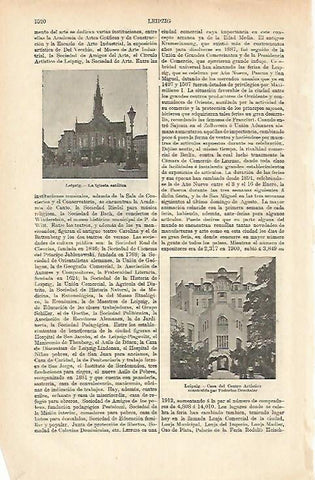 LAMINA ESPASA 26515: Casa del Centro Artistico de Leipzig Alemania