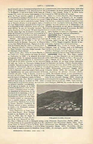 LAMINA ESPASA 26521: Vista de Leiza Navarra