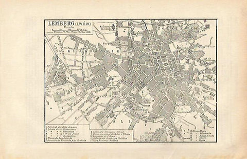 LAMINA ESPASA 26523: Plano de Lemberg. Austria