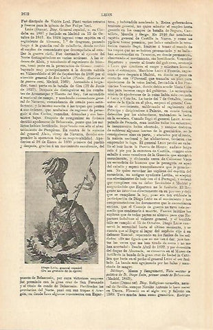 LAMINA ESPASA 26562: El general Diego Leon