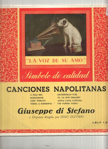 Lp, vinilo 10: Canciones Napolitanas - Giuseppe di Stefano