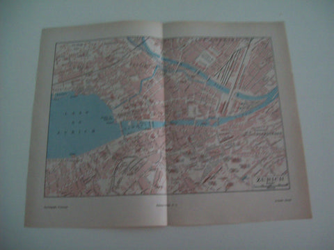 LAMINA ESPASA 1555: Plano de Zurich Suiza