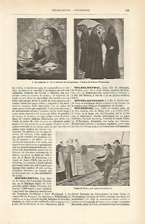 LAMINA ESPASA 1563: Obras de Wilhelmson