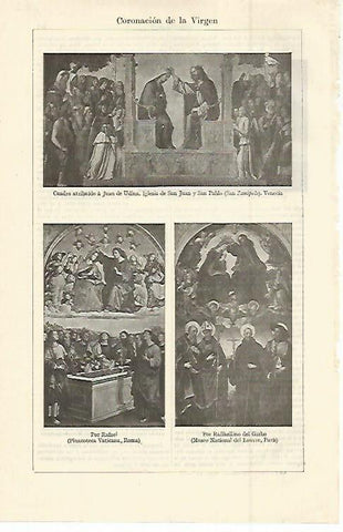 LAMINA ESPASA 15012: Coronacion de la Virgen por Rafael y Garbo