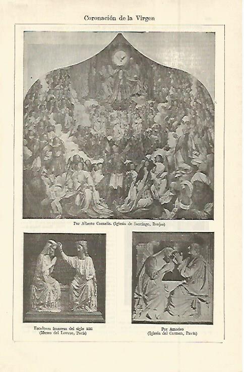 LAMINA ESPASA 15015: Coronacion de la Virgen por Cornelis