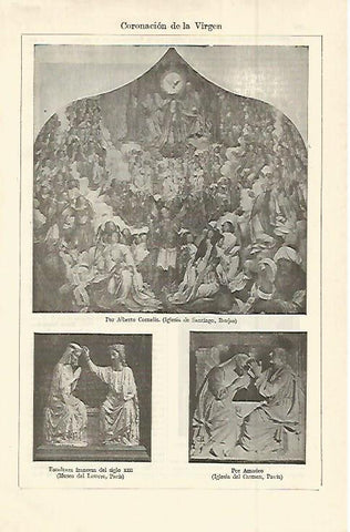 LAMINA ESPASA 15015: Coronacion de la Virgen por Cornelis