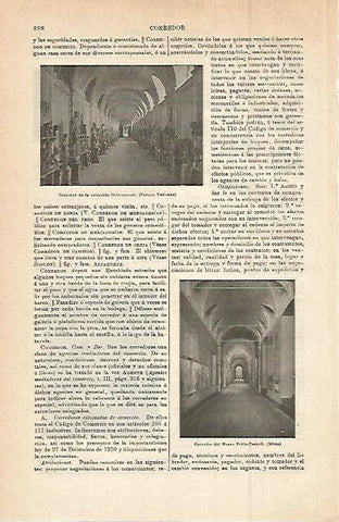 LAMINA ESPASA 15035: Corredor de la Coleccion Chiaramonti en el Vaticano