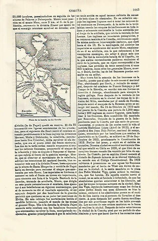 LAMINA ESPASA 15087:Plano de la Batalla de la Coruña