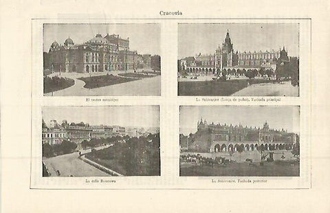 LAMINA ESPASA 15149: edificios de Cracovia Polonia