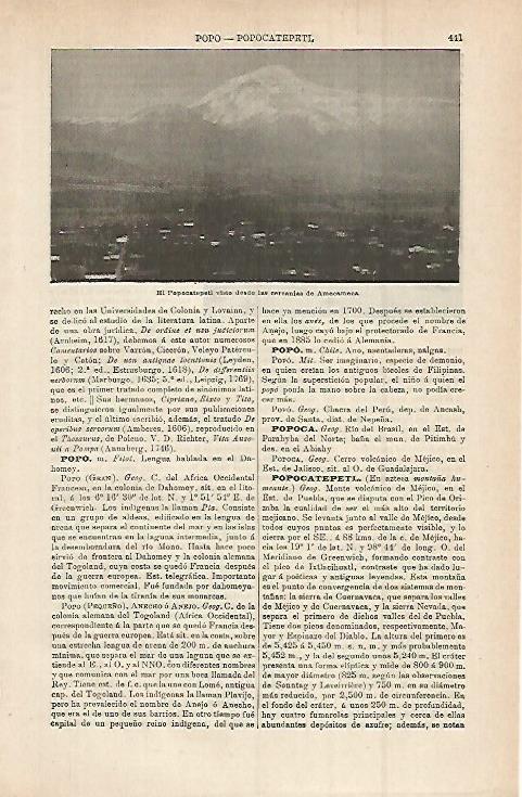 LAMINA ESPASA 15257: El Popocatepetl