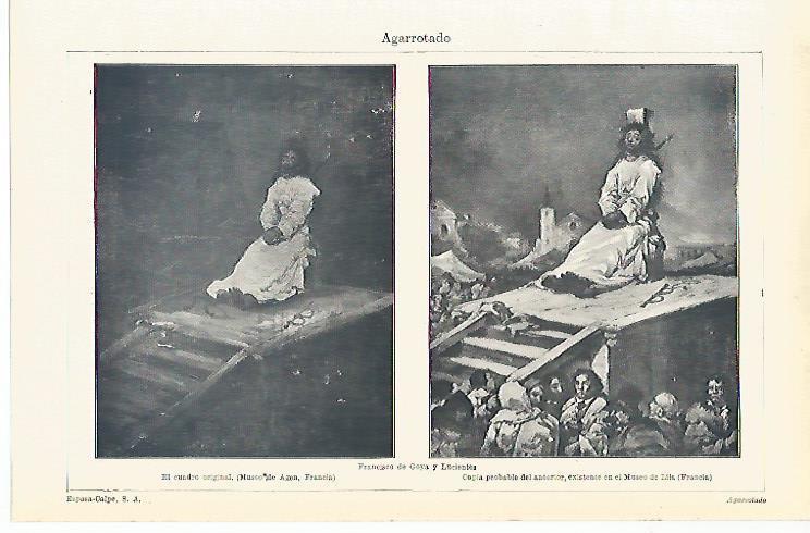 LAMINA ESPASA 15386: Agarrotado por Goya