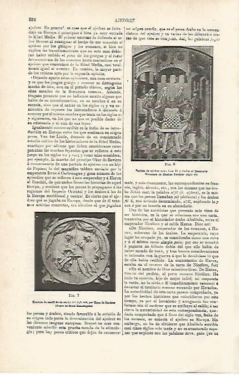 LAMINA ESPASA 15489: Partida de ajedrez miniatura del siglo XV