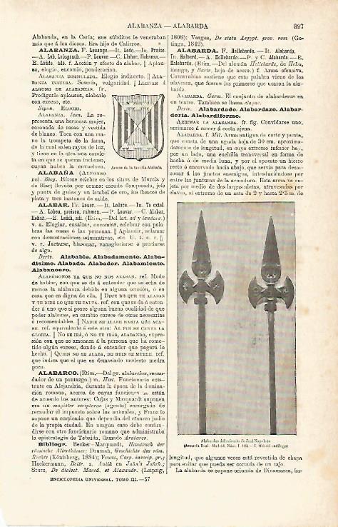 LAMINA ESPASA 15500: Armas de la familia Alabaña