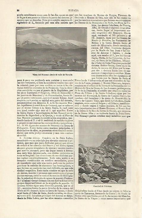 LAMINA ESPASA 15522: Vista del Moncayo