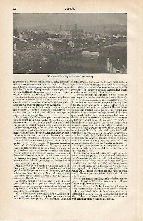 LAMINA ESPASA 15589: Vista de la España Industrial en Barcelona