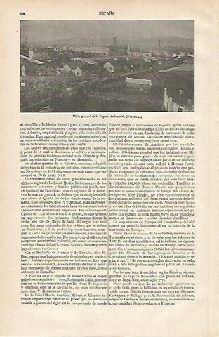 LAMINA ESPASA 15589: Vista de la España Industrial en Barcelona