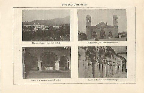 LAMINA ESPASA 15705: Vistas del monasterio nuevo de San Juan de la Peña