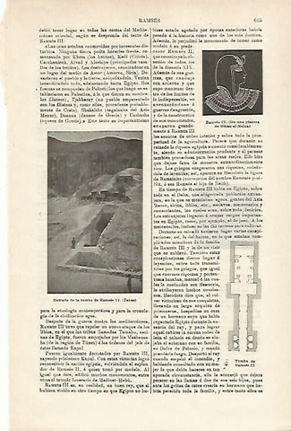 LAMINA ESPASA 15949: Entrada de la tumba de Ramses VI Egipto