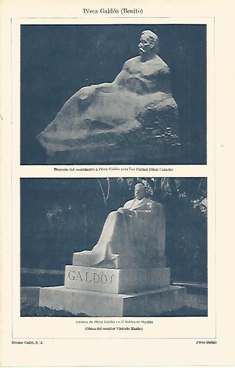 LAMINA ESPASA 15735: Monumentos a Bennito Perez Galdos