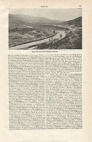 LAMINA ESPASA 15529: El rio Jucar en Confrentes Valencia