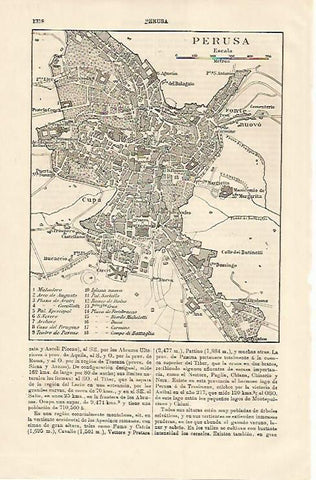 LAMINA ESPASA 15834: Plano de Perusa Italia