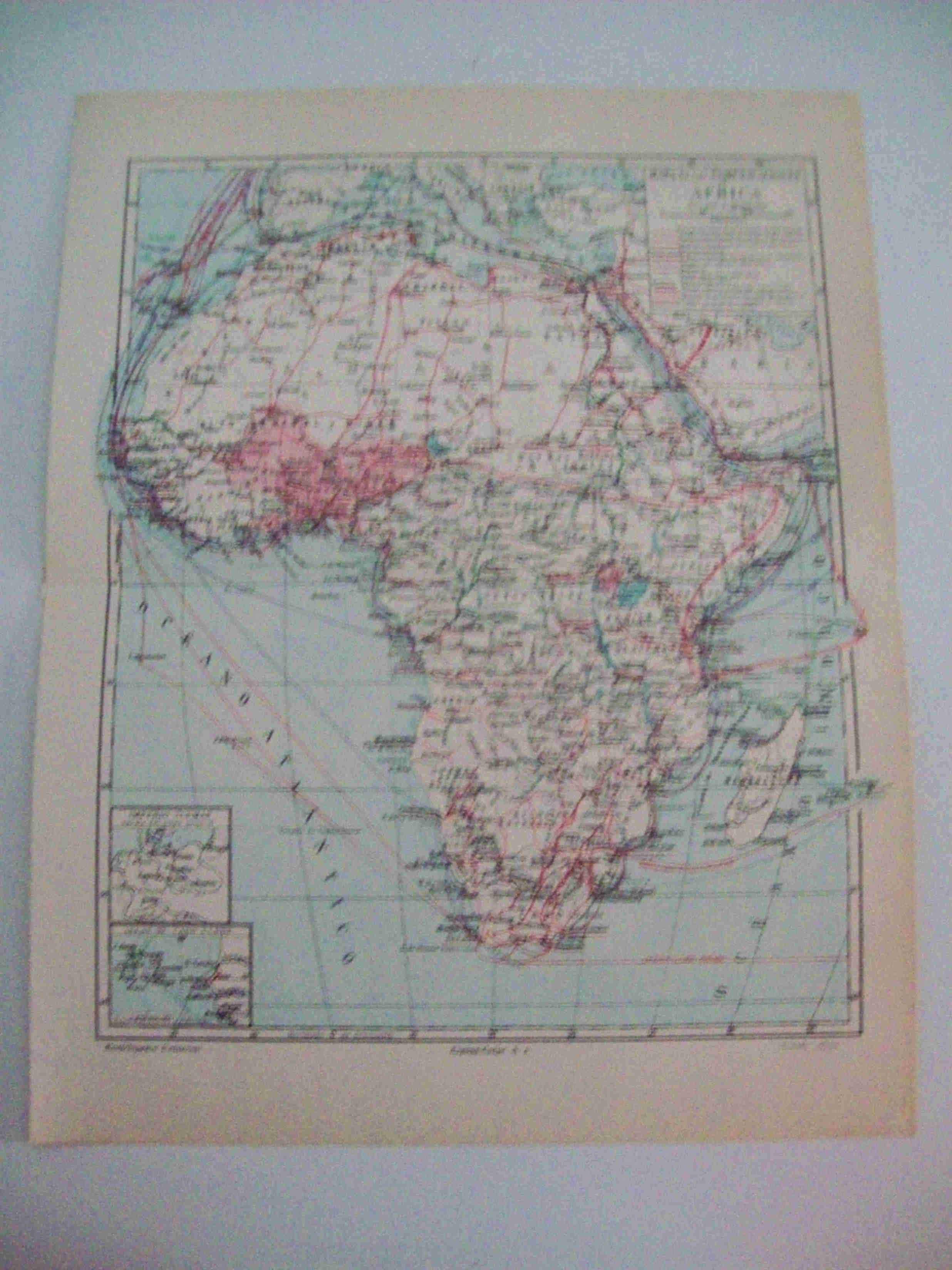 LAMINA ESPASA 15373: Mapa de las comunicaciones de Africa