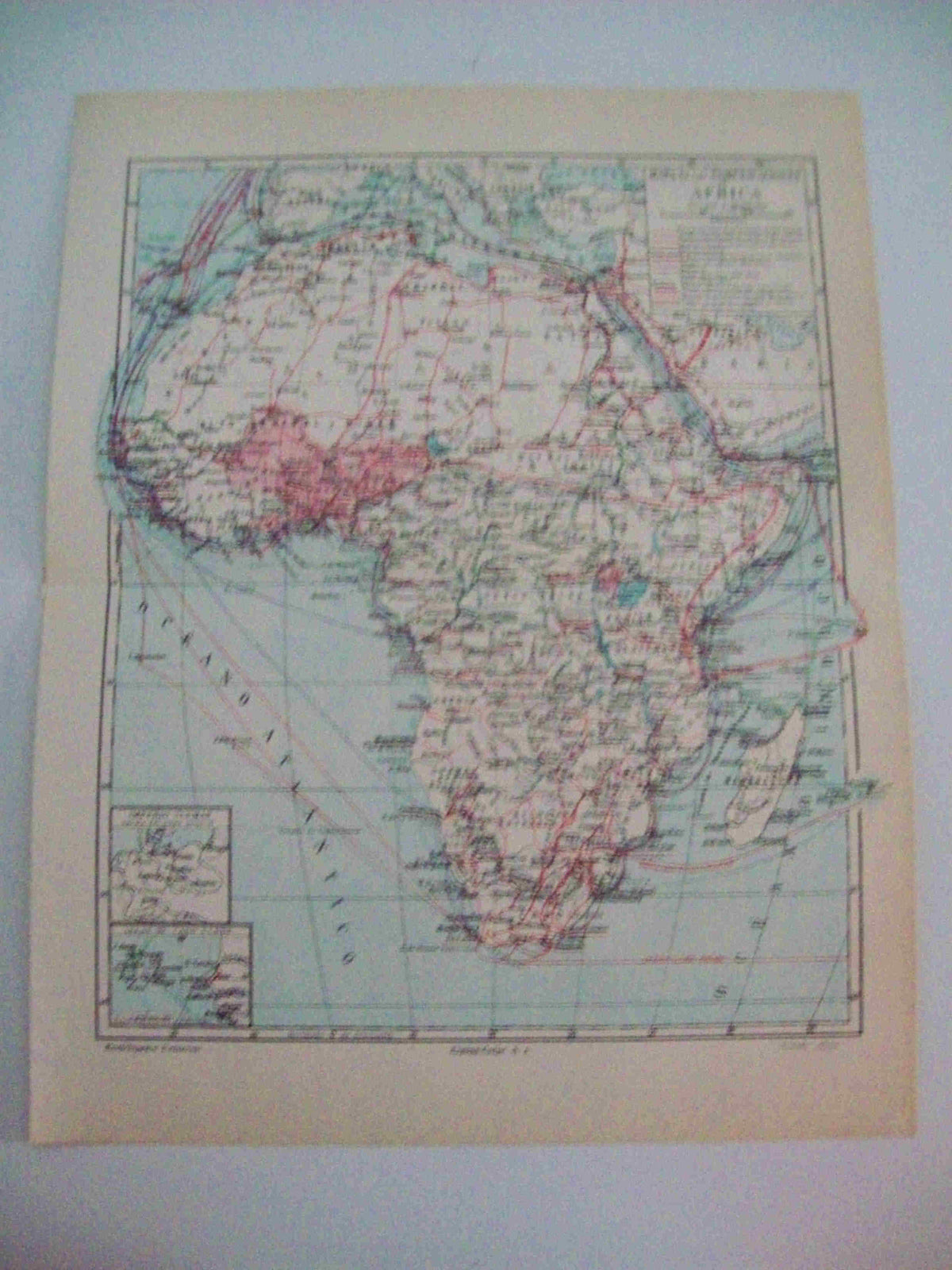 LAMINA ESPASA 15373: Mapa de las comunicaciones de Africa