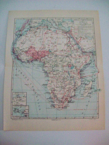 LAMINA ESPASA 15373: Mapa de las comunicaciones de Africa